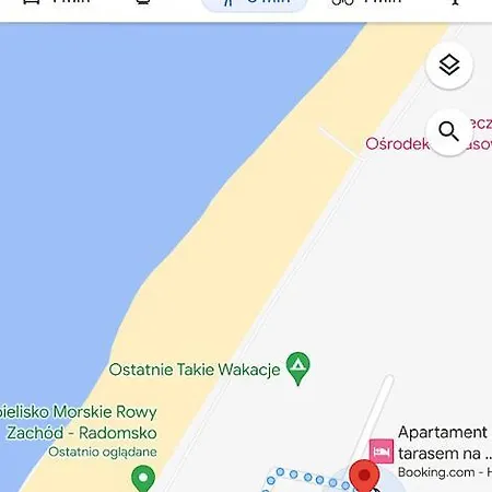 Piaskowe Z Widokiem Na Morze Tarasem Na Dachu