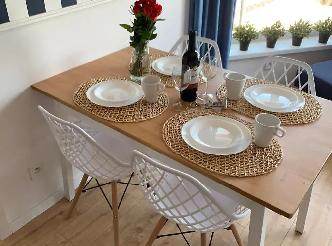 Piaskowe Z Widokiem Na Morze Tarasem Na Dachu