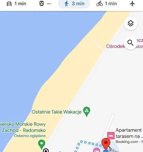 Piaskowe Z Widokiem Na Morze Tarasem Na Dachu